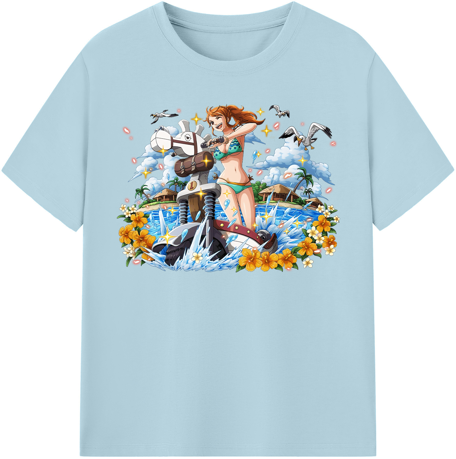ワンピース ナミ ONE PIECE Nami 綿100％半袖Tシャツ（フロントプリント）